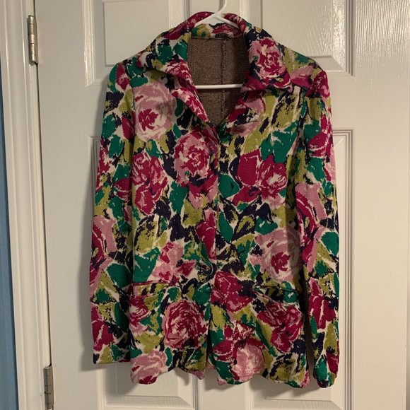 Vintage Jackets & Blazers - 🌼Vintage Missoni for Neiman Marcus Knit Floral Blazer, Size Medium